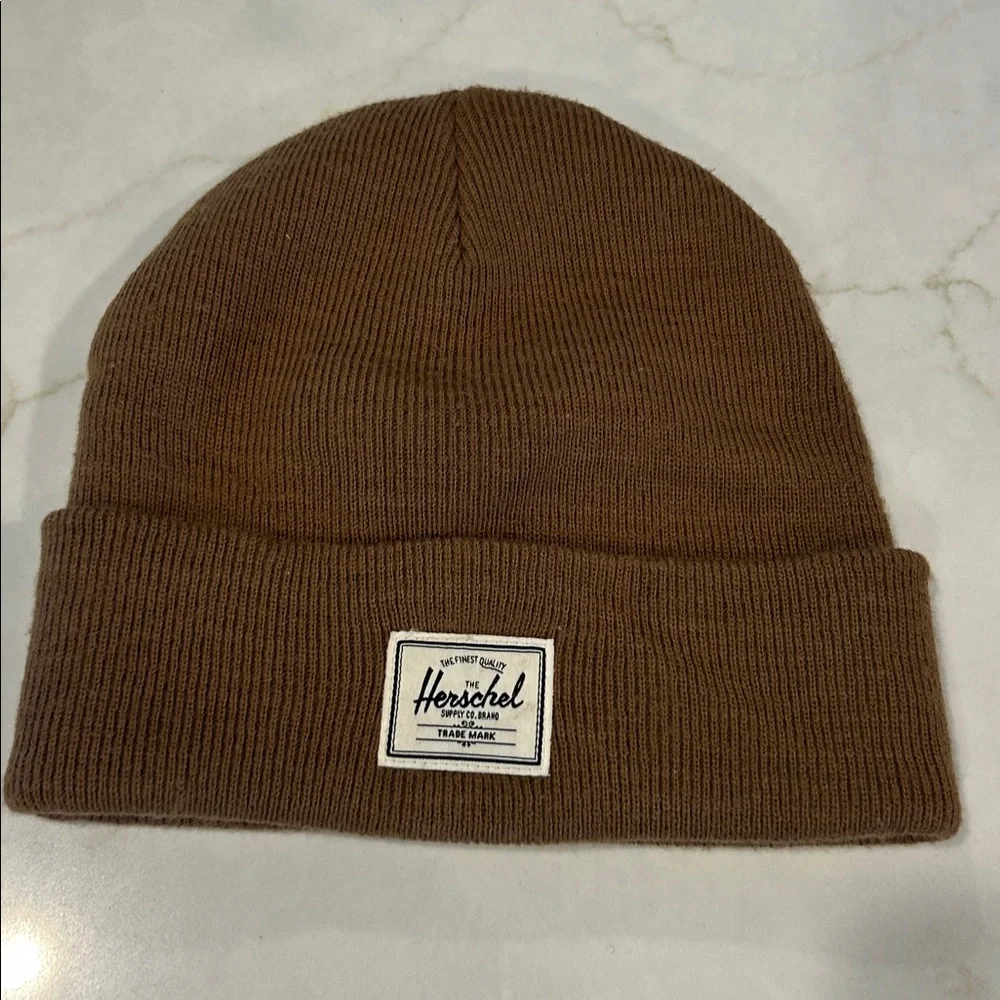 Herschel Supply Company Brown Rib Knit Cuffed Beanie